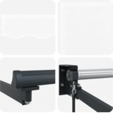 vidaXL Ročna zložljiva tenda Bela 350x250 cm, Zamenjava tkanine za tendo za okvir 3.5x2.5 m Bela | Shoptok.si