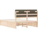  Krevetni okvir s tapiciranim uzglavljem Sivo-smeđa 140 x 190 cm | shoptok.hr