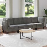  Set namještaja za dnevni boravak 4 pcs Tamnosiva Baršun | shoptok.hr
