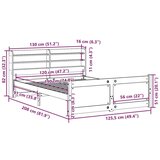 vidaXL Posteljni okvir z vzglavjem bel 120x190 cm trdna borovina | Shoptok.si