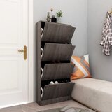 The Living Store Omarica za čevlje s 4 vrati siva sonoma hrast 59x24x136 cm - Omarica Za Čevlje, (21744427) | Shoptok.si