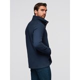 Ombre Washed men's sweatshirt with decorative stitching at the neckline - navy blue | Shoptok.si