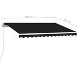  Tenda na ručno uvlačenje s LED svjetlima 300 x 250 cm antracit | shoptok.hr