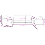  3-dijelni set sofa krem baršunasti | shoptok.hr