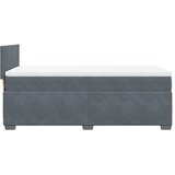  Box spring krevet s madracem tamnosivi 90x190 cm baršunasti | shoptok.hr