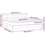  box spring s madracem LED tamnoplavi 200x200 cm baršun | shoptok.hr