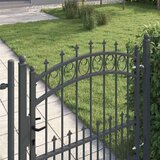 vidaXL Vrata ograde s bodljama Siva 100 x 100 cm | shoptok.hr