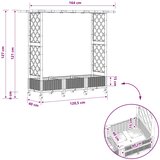  Povišeni krevet s mrežom i krovom Smeđa 164 x 40 x 127 cm PP | shoptok.hr