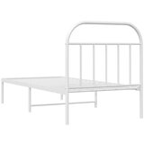 Metalni okvir za krevet s uzglavljem bijeli 80x200 cm | shoptok.hr