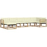  Set vanjskih sofa 7 kom. Bijela i krem Čvrsto drvo akacije | Eponuda.ba