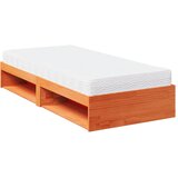  Dnevni krevet s madracem od voska smeđi 100x200cm puno drvo bor | shoptok.hr
