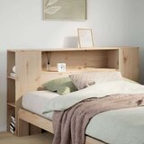 vidaXL Vzglavje s predelki 120 cm trdna borovina | Shoptok.si