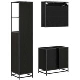 vidaXL set namještaja za kupaonicu 3 pcs crni hrast 65 x 33 x 60 cm | shoptok.hr