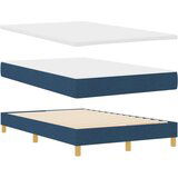 vidaXL Box Spring Postelja z Ležiščem Modra 120x200 cm Tkanina, (22081179) | Shoptok.si