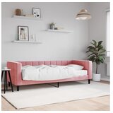 vidaXL Dnevna postelja z vzmetnico roza 80x200 cm žamet Cene