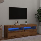 vidaXL TV omarica z LED artisan hrast 120x35x40 cm inženirski les Cene
