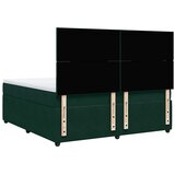  Krevet s oprugama i madracem tamnozeleni 200x200 cm baršunasti | shoptok.hr
