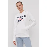 Reebok Dukserica za žene, boja: bijela, s kapuljačom