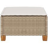 vidaXL Vrtni stolac s jastukom bež 63,5x56x32 cm poliratan | shoptok.hr