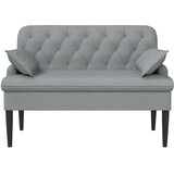  Ljubavni kauč s gumbima Svjetlosiva 111 x 68 x 80 cm Tkanina | Eponuda.com