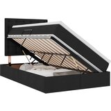  Krevet s prostorom za pohranu s LED-om Crna 120 x 190 cm | shoptok.hr