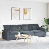  Modularna sofa s jastucima, baršunasta, tamno siva Cijene
