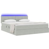  LED krevet za pohranu s madracem Svjetlosiva 180 x 200 cm | shoptok.hr