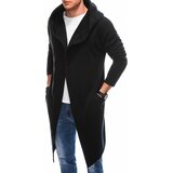 Edoti Men's asymmetrical unbuttoned hooded sweatshirt OM-SSZP-0112 cene