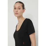 Hugo Kratka majica 2-pack ženski, črna barva