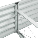  Vrtna sadilica od pocinčanog čelika 240 x 80 x 44 cm srebrna | shoptok.hr