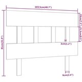  Uzglavlje za krevet crni 103 5 x 3 x 81 cm od masivne borovine | shoptok.hr