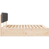 vidaXL krevetni okvir s tapiciranim uzglavljem tamno siva 200 x 200 cm | shoptok.hr