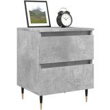 Noćni ormarići 2 kom boja betona 40x35x50 cm konstruirano drvo | shoptok.hr