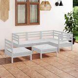 Maison Chic Seti vrtnega pohištva - Vrtna garnitura - Vrtni pohištvo set 6-delna trdna borovina bela, (21815835) | Shoptok.si