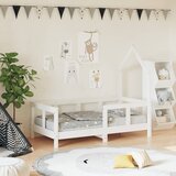 Maison Chic Otroški posteljni okvir - Otroški ležaj bel 70x140 cm trdna borovina-J2808, (21794207) | Shoptok.si