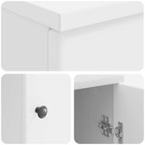  Miza z vrati Bela visok sijaj 142,5 x 50 x 75 cm Inženirski les, (5000283174) | Shoptok.si