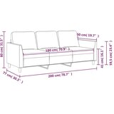  Kavč trosed črn 180 cm umetno usnje | Shoptok.si
