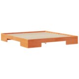  Posteljni okvir Rjava 200 x 200 cm Trdna borovina, (5000127679) | Shoptok.si