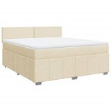 Maison Chic Box spring postelja - Vzmetna postelja z vzmetnico krem 180x200 cm blago SL5408, (21886826) | Shoptok.si