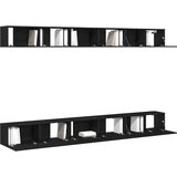  Set TV ormara od 6 komada crni hrast konstruirano drvo | shoptok.hr