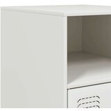 vidaXL Nočna omarica bela 34,5x39x62 cm jeklo | Shoptok.si