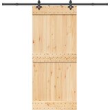  Klizna vrata NARVIK Prirodna i crna 90 x 210 cm (213,5 cm) | shoptok.hr