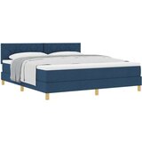vidaXL Box Spring postelja z vzmetnico modra 180x200 cm tkanina, (22080766) | Shoptok.si