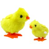  Jumping Wind-Up Chicken Plush Yellow Cene