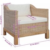 Fotelja s jastucima od prirodnog ratana | shoptok.hr