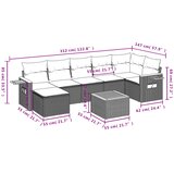  8-dijelni set vrtnih sofa od poliratana s jastucima crni | shoptok.hr