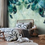  Foto tapeta - Emerald Feathers 250x175 Premium | shoptok.hr
