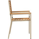 vidaXL Vanjske Stolice 4 pcs Krem, smeđa | shoptok.hr