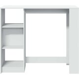 vidaXL Barski stol s policom bijeli 124x46x103,5 cm konstruirano drvo | shoptok.hr