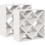 Stalak za vino 2 pcs Bijelo 62 x 25 x 62 cm Čvrsto borovo drvo | shoptok.hr